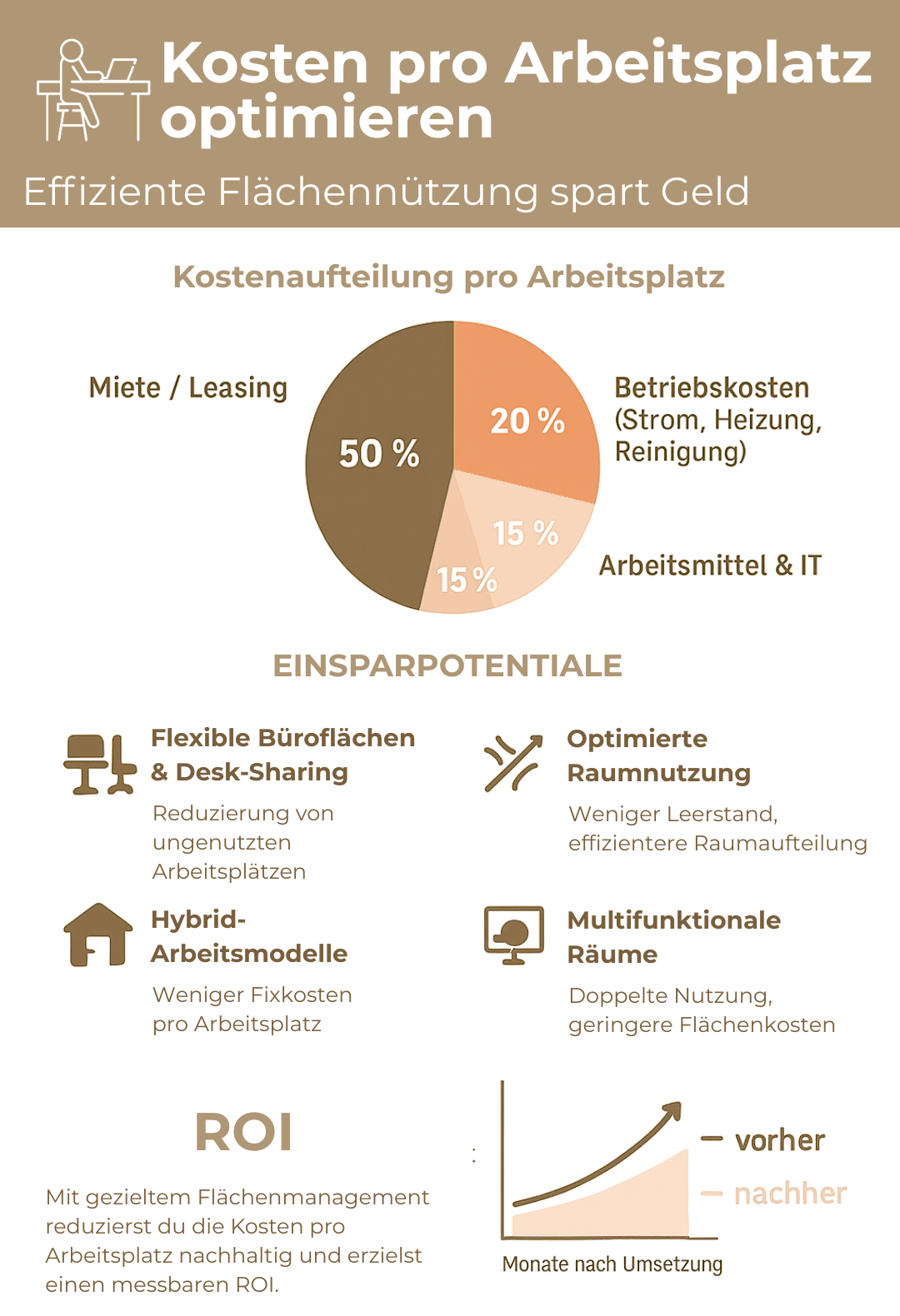 Infografik Kosten pro Arbeitsplatz optimieren
